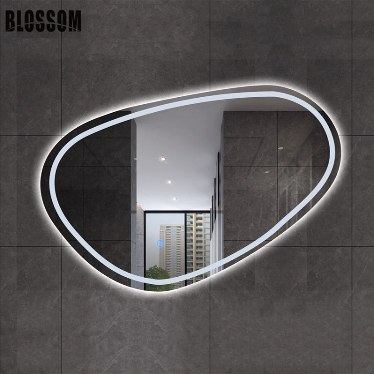 Irregular Shape Smart LED Back Light Bathroom Mirrors Decor Wall